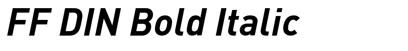 FF DIN Bold Italic